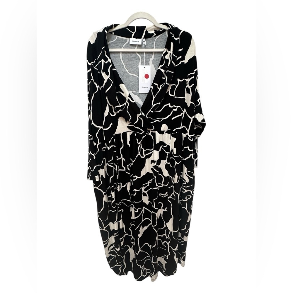 ✨ NWT Fransa Black And White Maxi Dress With Pockets - Picture 4 of 15